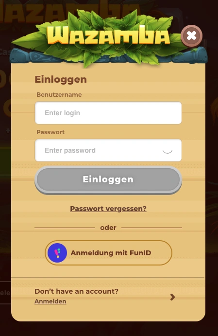 Wazamba Casino Login